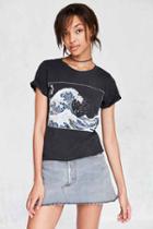 Urban Outfitters Future State Wave Tee,washed Black,s