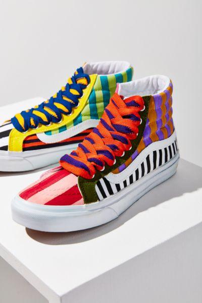 Vans X Uo Design Pop Color Painted Stripes Sk8-hi Sneaker