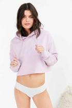 Urban Outfitters Out From Under Cropped Hoodie Sweatshirt,lavender,xs