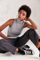 Urban Outfitters Kimchi Blue Turtleneck Crop Tank Top,grey,m