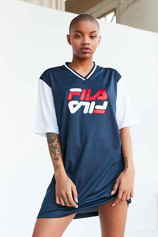 Urban Outfitters Fila + Uo Bibi Baseball Mini Dress,navy,l