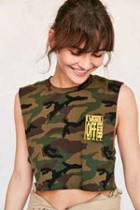 Urban Outfitters Vans & Uo Cropped Camo Tee,brown Multi,s