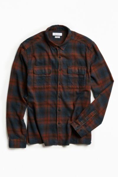 Urban Outfitters Uo Tarmac Trucker Flannel Button-down Shirt