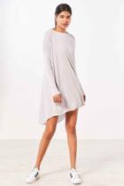 Urban Outfitters Silence + Noise Vienna Long-sleeve Dolman Mini Dress,lavender,xl