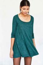 Urban Outfitters Bdg Aiden Cozy Swing Mini Dress,dark Green,xs