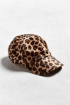Urban Outfitters Uo Leopard Baseball Hat,brown,one Size