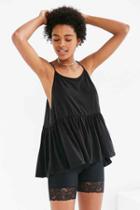 Urban Outfitters Silence + Noise Babydoll Tunic Tank Top,black,l
