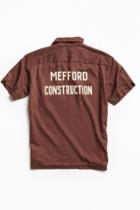 Urban Outfitters Vintage Mefford Construction Bowling Shirt