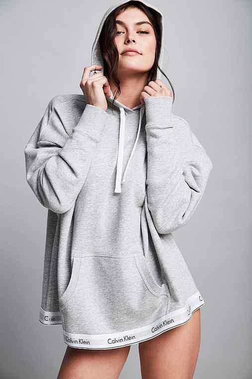 Urban Outfitters Calvin Klein Modern Cotton Hoodie Sweatshirt,grey,m/l
