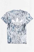 Urban Outfitters Adidas Blue Snow Camo Tee,white,l