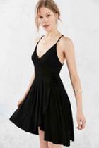 Urban Outfitters Kimchi Blue Strappy Back Faux Wrap Dress,black,s