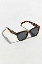 Urban Outfitters Uo Flat Lens Squared Sunglasses,brown,one Size