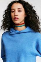 Urban Outfitters Rainbow Statement Choker Necklace,red Multi,one Size