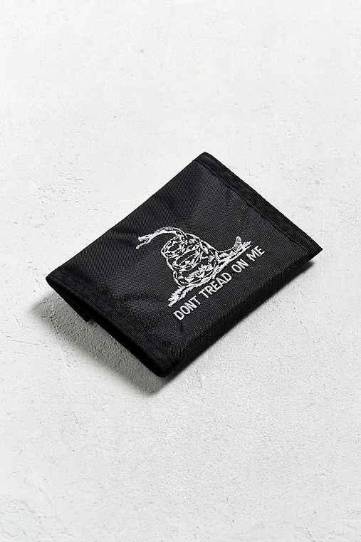 Urban Outfitters Rothco Embroidered Wallet,black,one Size