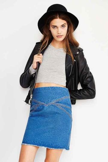 Les Expatries Field Combo Denim Skirt