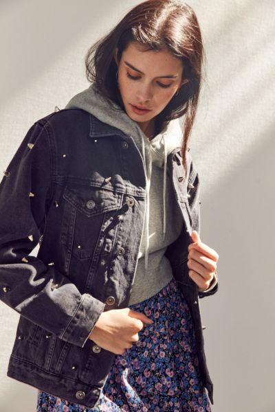 The Ragged Priest Magpie Studded Denim Jacket