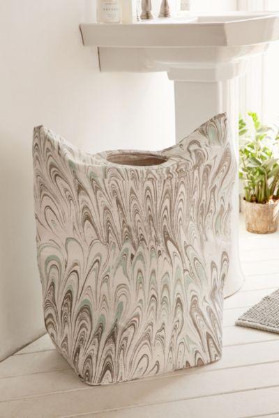 Urban Outfitters Marble Swirl Standing Laundry Bag Hamper