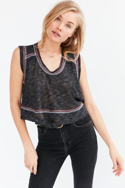 Urban Outfitters Ecote Andy Embroidered Tank Top