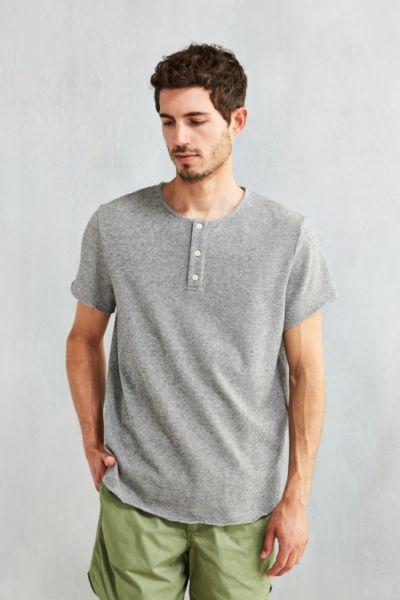 Urban Outfitters Raw Hemp Waffle Henley Tee