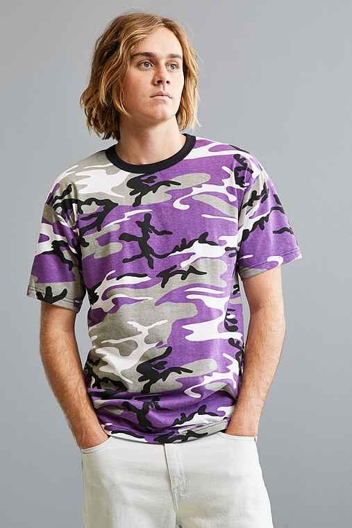 Urban Outfitters Rothco Camo Tee,purple Multi,m