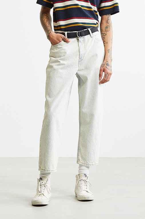 Urban Outfitters Bdg Super Acid Wash Straight Cropped Jean,white,31