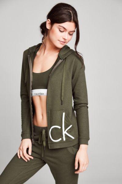 Calvin Klein Long Sleeve Hoodie Sweatshirt