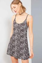 Urban Outfitters Kimchi Blue Cambridge Floral Dobby Slip Dress,brown Multi,xs