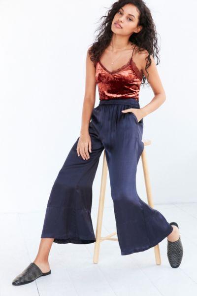 Urban Outfitters Silence + Noise Kara Satin Culotte Pant