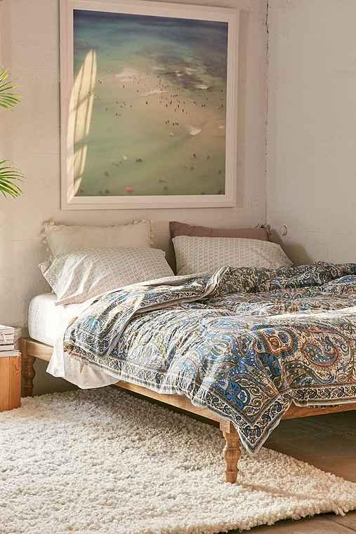 Urban Outfitters Plum & Bow Juniper Scarf Medallion Snooze Set,sky,full/queen