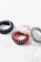 Urban Outfitters Telephone Cord Hair Tie Set,pink,one Size
