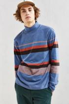 Urban Outfitters Uo Box Fit Stripe Mock Neck Long Sleeve Tee