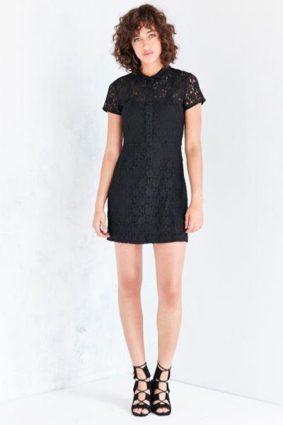 Urban Outfitters Kimchi Blue Lace Mini Shirt Dress