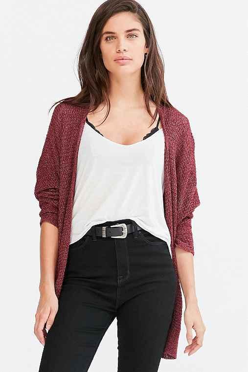 Urban Outfitters Bdg Ivy Open Cardigan,maroon,s