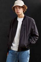 Urban Outfitters Uo Nylon Ace Bomber Jacket,black,xl