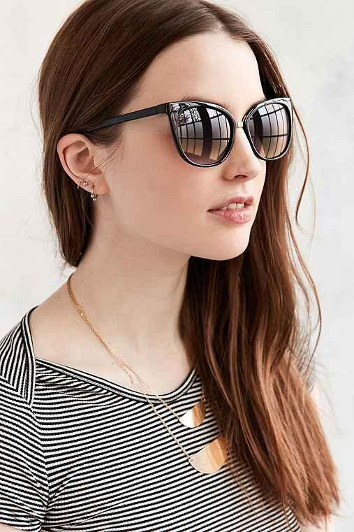 Urban Outfitters Marley Petite Cat-eye Sunglasses,black,one Size