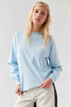 Urban Outfitters Obey Nobody's Flower Long-sleeve Tee,blue,m
