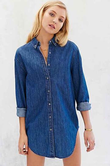 Bdg Vintage-inspired Denim Button-down Shirt