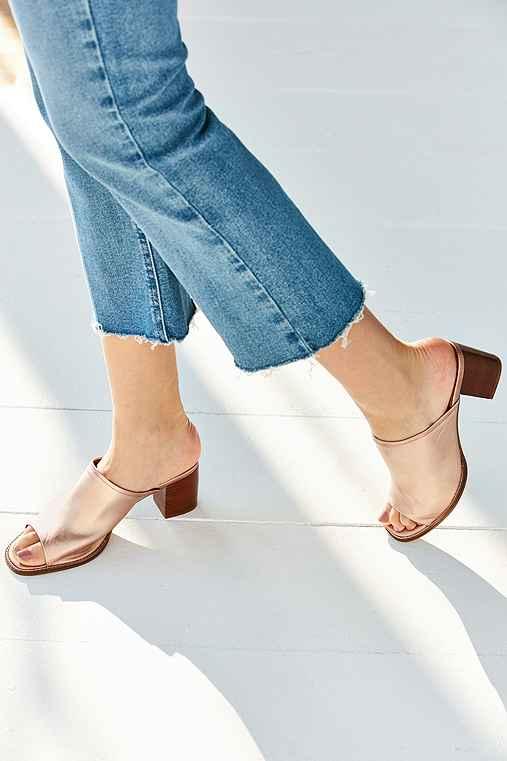 Urban Outfitters Intentionally Blank Skipper Metallic Mule,rust,9