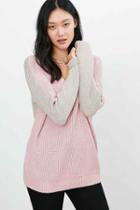 Urban Outfitters Bdg Billie V-neck Sweater,pink,xs
