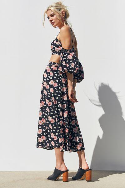 Kimchi Blue Lulu Button-down Midi Skirt