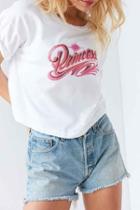 Urban Outfitters Truly Madly Deeply Airbrush Princess Tee,white,l