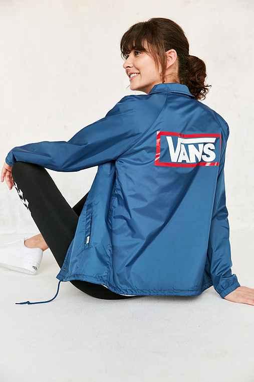 Urban Outfitters Vans & Uo Blue Coach Jacket,blue,l