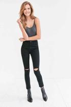 Urban Outfitters Bdg Twig Ripped High-rise Skinny Jean - Black,black,32/29