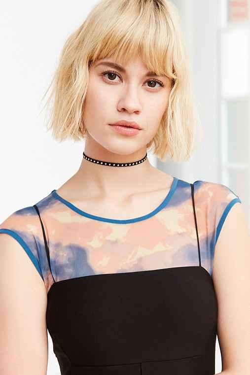 Urban Outfitters Studded Choker Necklace,gold,one Size