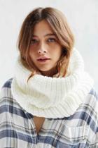 Urban Outfitters Cozy Lined Funnel Scarf,ivory,one Size