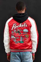Urban Outfitters Starter X Uo Nba Houston Rockets Souvenir Jacket,red,xs