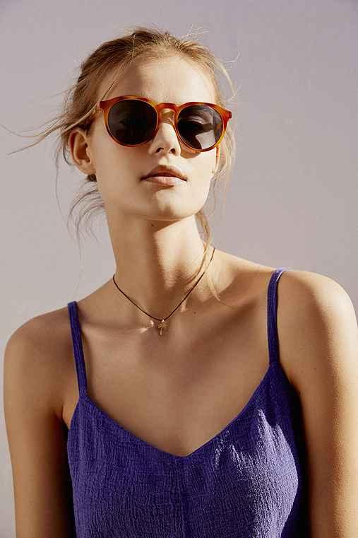 Urban Outfitters Every Day Round Sunglasses,brown,one Size