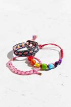 Urban Outfitters Friendship Bracelet Set,pink,one Size