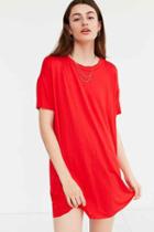 Urban Outfitters Silence + Noise Boxy Tee Dress,red,l