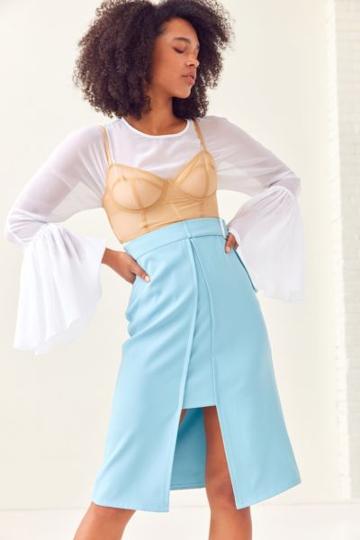 Side Party Chance Cutout Belted Midi Skirt